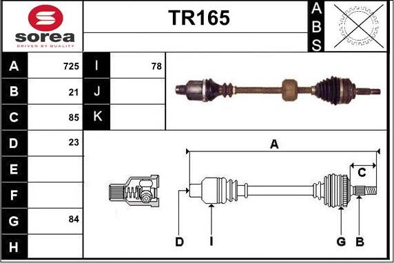 Sera TR165 - Pogonska osovina www.molydon.hr