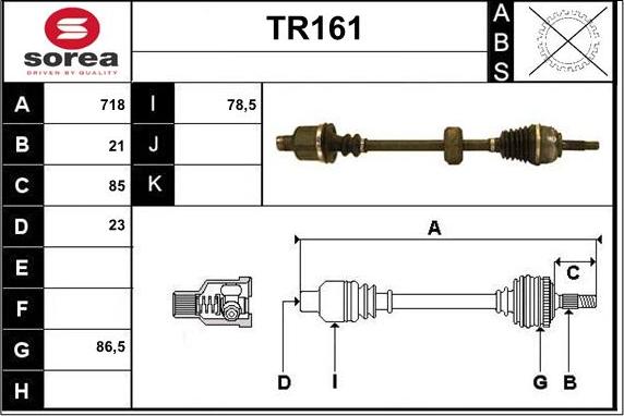 Sera TR161 - Pogonska osovina www.molydon.hr