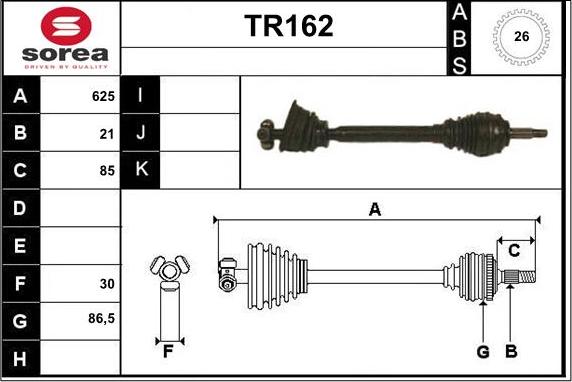 Sera TR162 - Pogonska osovina www.molydon.hr