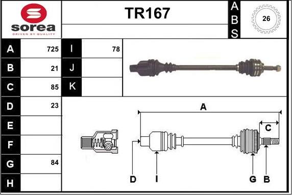 Sera TR167 - Pogonska osovina www.molydon.hr