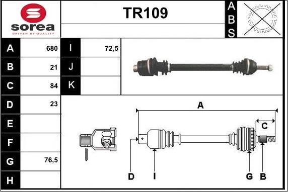 Sera TR109 - Pogonska osovina www.molydon.hr