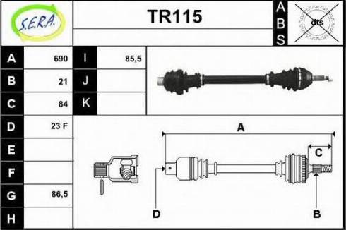 Sera TR115 - Pogonska osovina www.molydon.hr