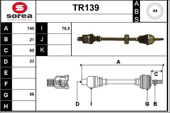 Sera TR139 - Pogonska osovina www.molydon.hr