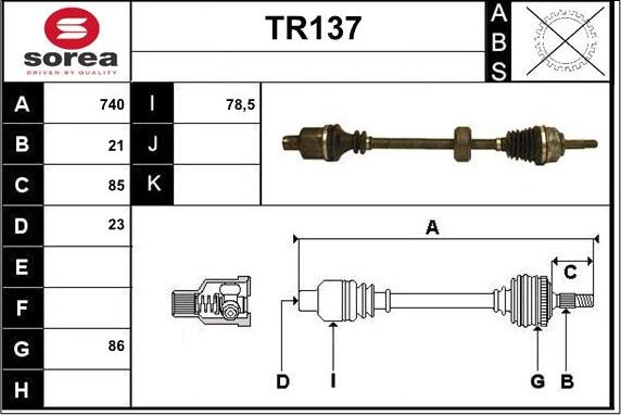 Sera TR137 - Pogonska osovina www.molydon.hr