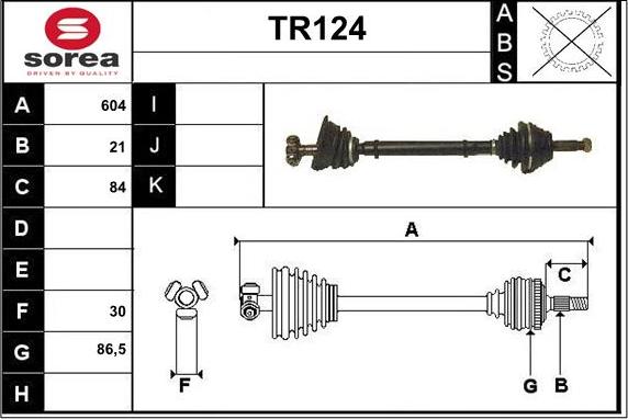 Sera TR124 - Pogonska osovina www.molydon.hr