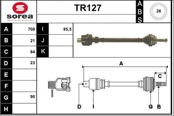 Sera TR127 - Pogonska osovina www.molydon.hr