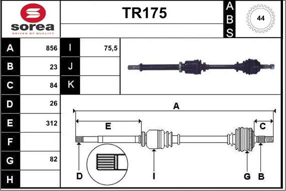 Sera TR175 - Pogonska osovina www.molydon.hr