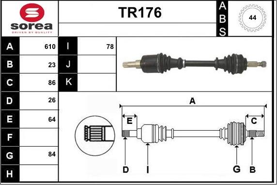 Sera TR176 - Pogonska osovina www.molydon.hr