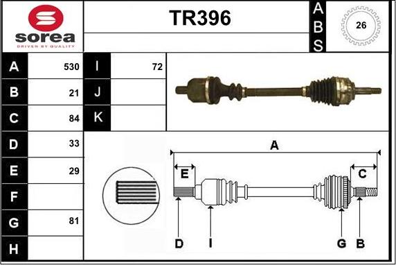 Sera TR396 - Pogonska osovina www.molydon.hr