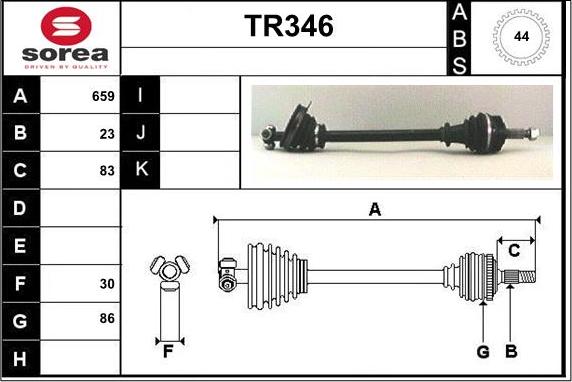 Sera TR346 - Pogonska osovina www.molydon.hr