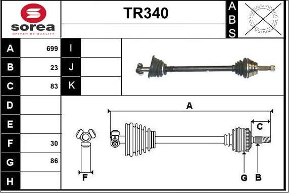 Sera TR340 - Pogonska osovina www.molydon.hr