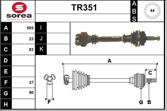 Sera TR351 - Pogonska osovina www.molydon.hr