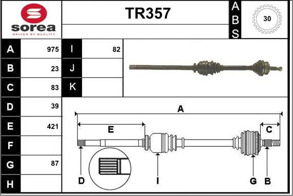 Sera TR357 - Pogonska osovina www.molydon.hr