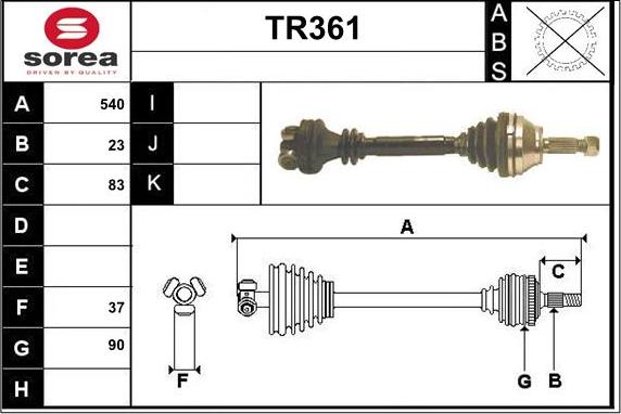 Sera TR361 - Pogonska osovina www.molydon.hr