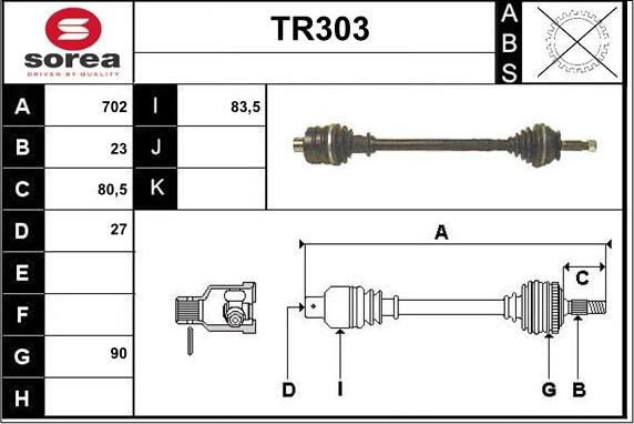 Sera TR303 - Pogonska osovina www.molydon.hr