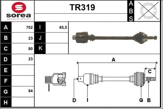 Sera TR319 - Pogonska osovina www.molydon.hr