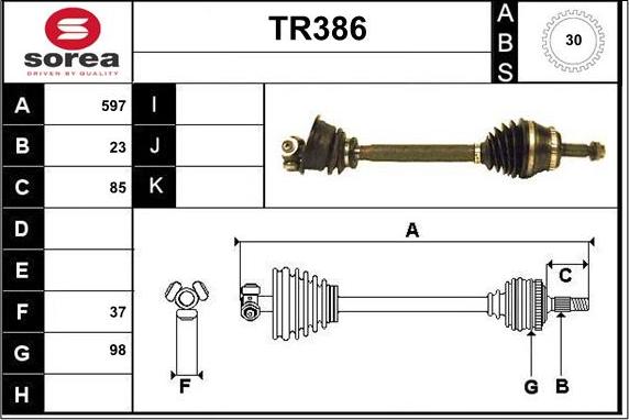 Sera TR386 - Pogonska osovina www.molydon.hr