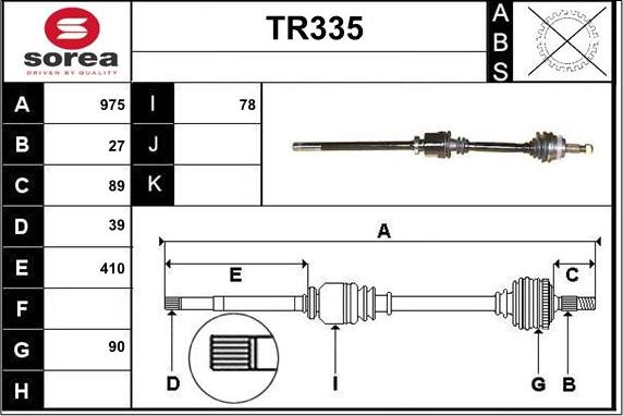 Sera TR335 - Pogonska osovina www.molydon.hr