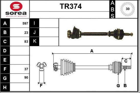 Sera TR374 - Pogonska osovina www.molydon.hr