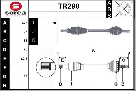 Sera TR290 - Pogonska osovina www.molydon.hr