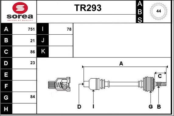 Sera TR293 - Pogonska osovina www.molydon.hr