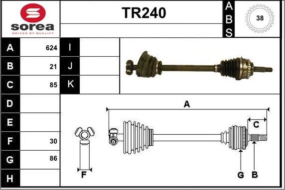 Sera TR240 - Pogonska osovina www.molydon.hr