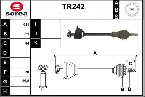 Sera TR242 - Pogonska osovina www.molydon.hr