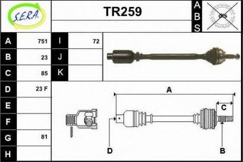 Sera TR259 - Pogonska osovina www.molydon.hr