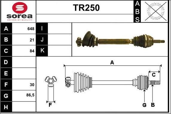 Sera TR250 - Pogonska osovina www.molydon.hr