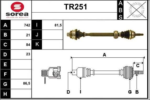 Sera TR251 - Pogonska osovina www.molydon.hr