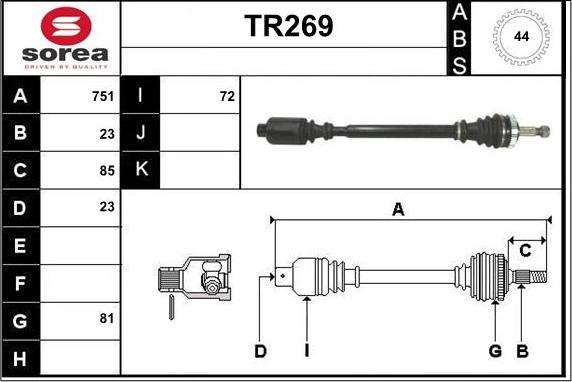 Sera TR269 - Pogonska osovina www.molydon.hr