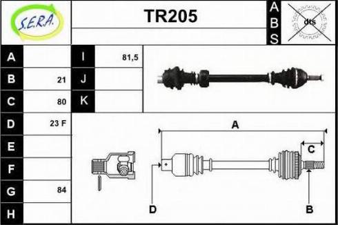 Sera TR205 - Pogonska osovina www.molydon.hr