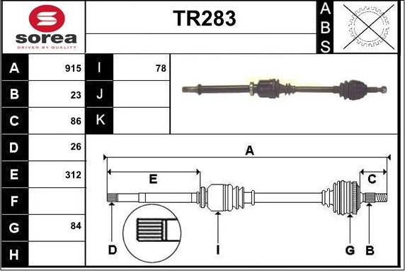 Sera TR283 - Pogonska osovina www.molydon.hr