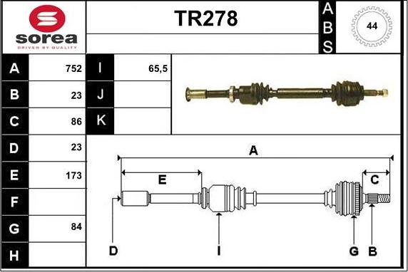 Sera TR278 - Pogonska osovina www.molydon.hr