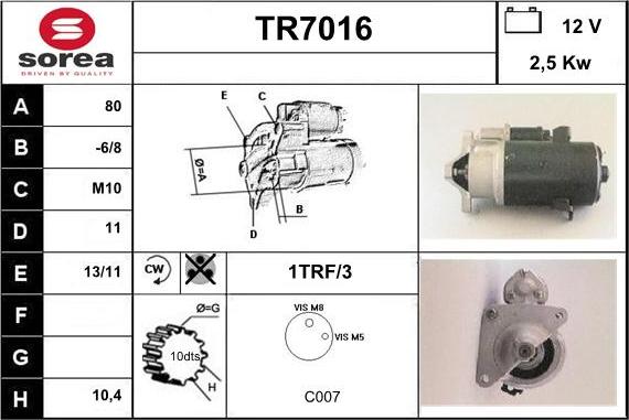 Sera TR7016 - Starter www.molydon.hr