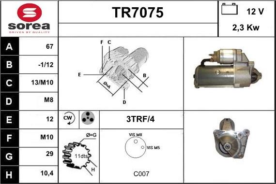 Sera TR7075 - Starter www.molydon.hr