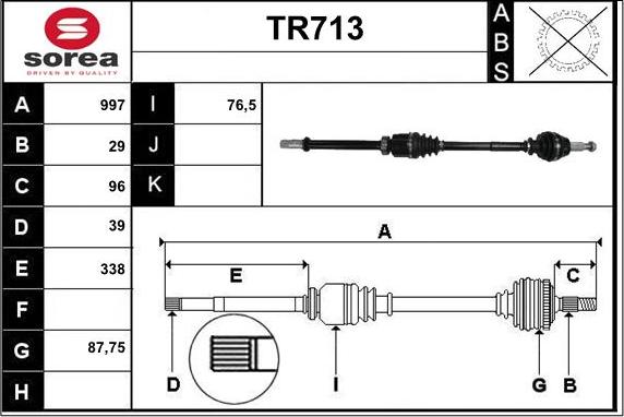 Sera TR713 - Pogonska osovina www.molydon.hr