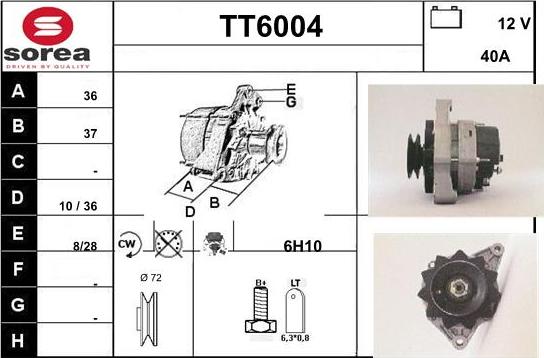 Sera TT6004 - Alternator www.molydon.hr