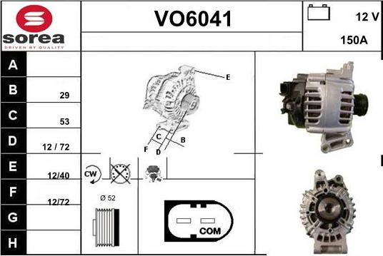 Sera VO6041 - Alternator www.molydon.hr