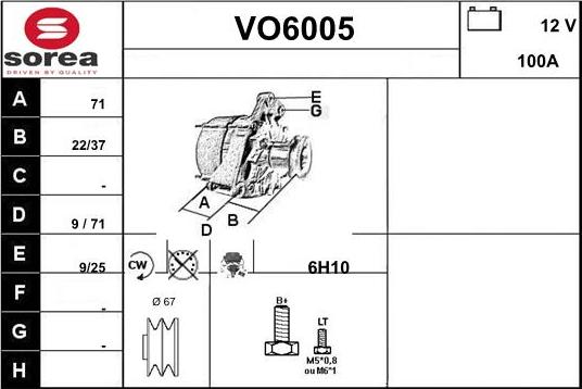 Sera VO6005 - Alternator www.molydon.hr