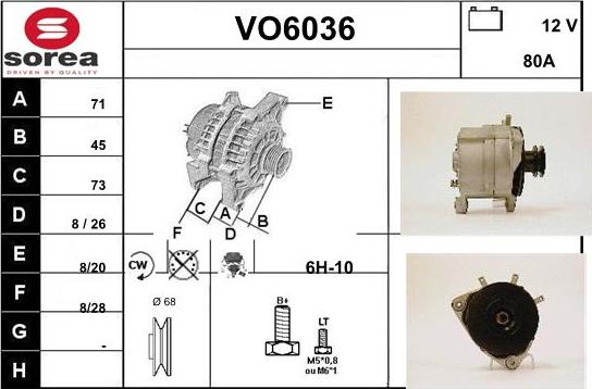 Sera VO6036 - Alternator www.molydon.hr