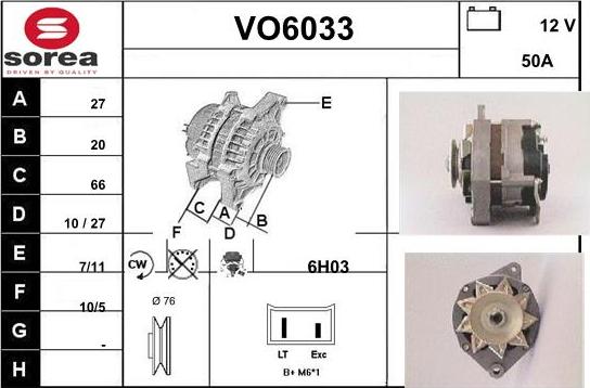 Sera VO6033 - Alternator www.molydon.hr