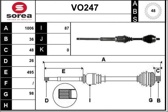 Sera VO247 - Pogonska osovina www.molydon.hr