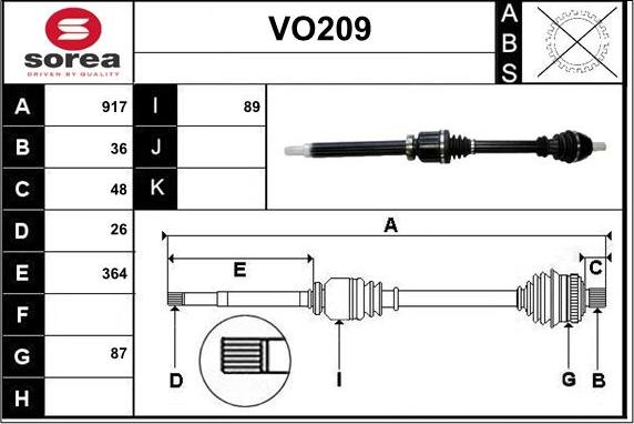 Sera VO209 - Pogonska osovina www.molydon.hr