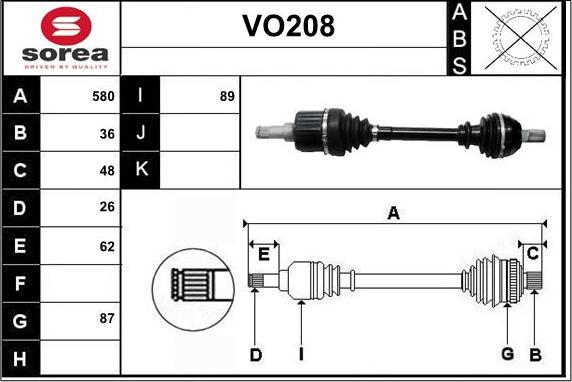 Sera VO208 - Pogonska osovina www.molydon.hr