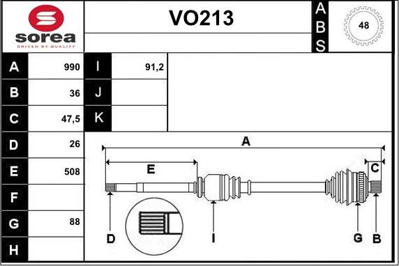 Sera VO213 - Pogonska osovina www.molydon.hr