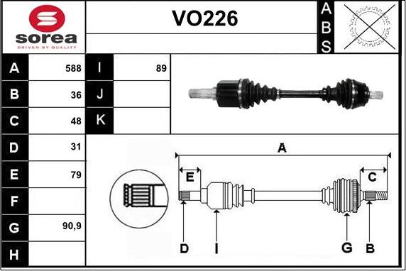 Sera VO226 - Pogonska osovina www.molydon.hr