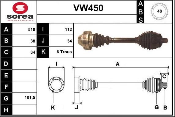 Sera VW450 - Pogonska osovina www.molydon.hr