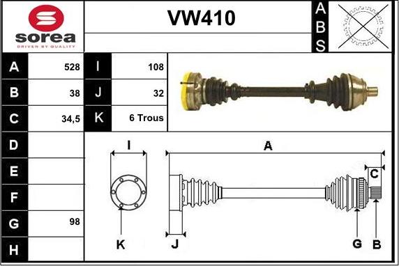 Sera VW410 - Pogonska osovina www.molydon.hr