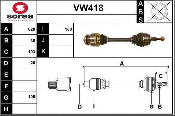 Sera VW418 - Pogonska osovina www.molydon.hr